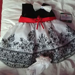 Party Dress w/socks & bow